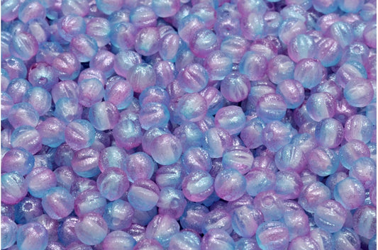 Melon Beads, Crystal Blue (00030-542003), Glass, Czech Republic