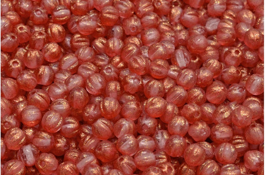 Melon Beads, Crystal Red (00030-542011), Glass, Czech Republic