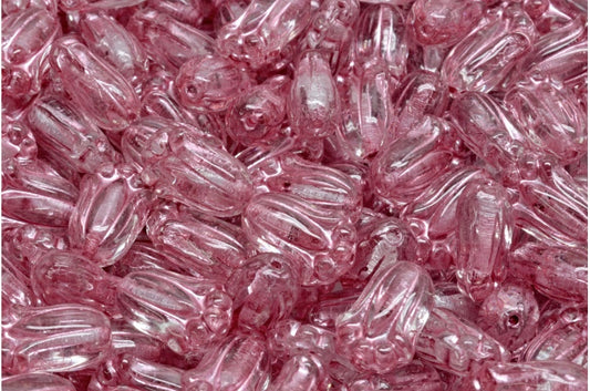Tulip Bud Beads, Crystal Pink Lined (00030-54321), Glass, Czech Republic