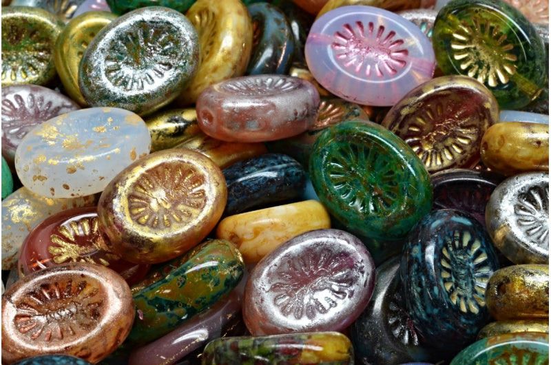 Kiwi Beads, 1 Mixed Colors (00001-mix), Glass, Czech Republic