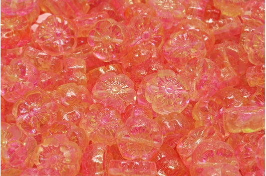 Table Cut Hawaii Flower Beads, Crystal 541024 (00030-541024), Glass, Czech Republic