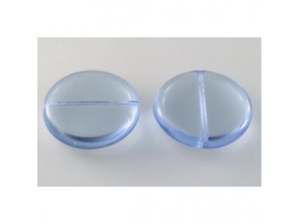 OUTLET 10 grams 2 Hole Flat Silky Square Beads, 28 x 28 mm, Transparent Blue (30020), Glass, Czech Republic
