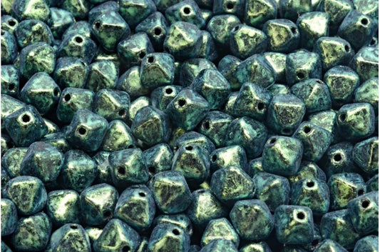 Bicone Beads, Black Green Iridiscent (23980-86922), Glass, Czech Republic