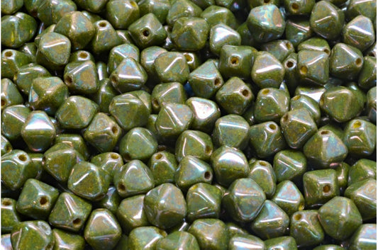 Bicone Beads, Yellow Nebula (83120-15001), Glass, Czech Republic