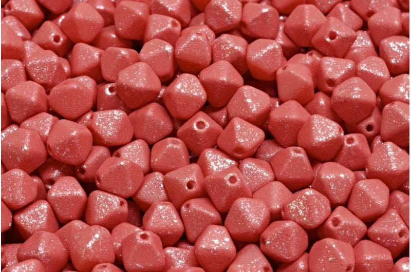 Bicone Beads, White Opaque Light Blue M0031 (02010-33010-m0031), Glass, Czech Republic