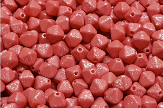 Bicone Beads, White Opaque Light Blue M0031 (02010-33010-m0031), Glass, Czech Republic