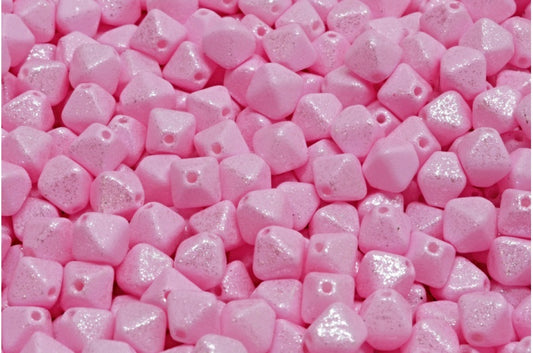 Bicone Beads, White 33011 M0031 (02010-33011-m0031), Glass, Czech Republic