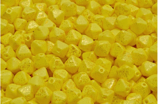 Bicone Beads, White 33007 M0035 (02010-33007-m0035), Glass, Czech Republic