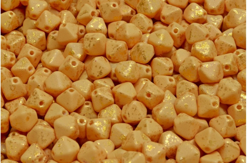 Bicone Beads, White 33008 M0035 (02010-33008-m0035), Glass, Czech Republic