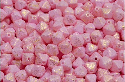 Bicone Beads, White 33011 M0035 (02010-33011-m0035), Glass, Czech Republic