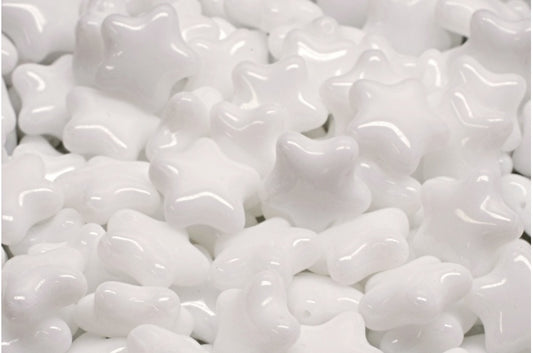 アウトレット 10グラム フラットスタービーズ、ホワイト（02010）、ガラス、チェコ共和国