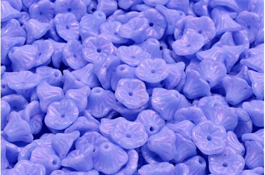 ベルフラワーカップビーズ、31400 コールドパープルスポッテッド（31400-33305）、ガラス、チェコ共和国