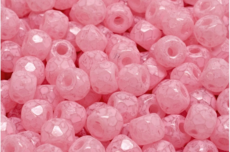 多面小马贝果珠，水晶暖紫色斑点（00030-33304），玻璃，捷克共和国