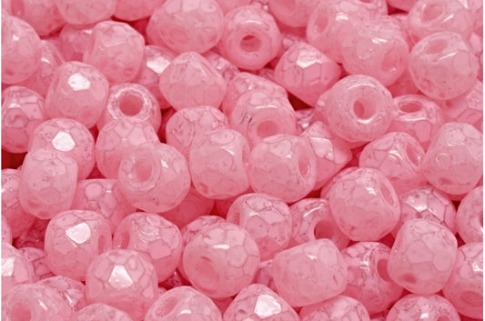 多面小马贝果珠，水晶暖紫色斑点（00030-33304），玻璃，捷克共和国