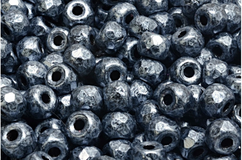 刻面小马贝果珠，黑色 57901 (23980-57901)，玻璃，捷克共和国