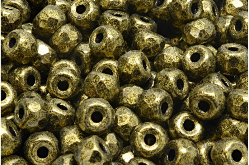 刻面小马贝果珠，黑色 57902 (23980-57902)，玻璃，捷克共和国