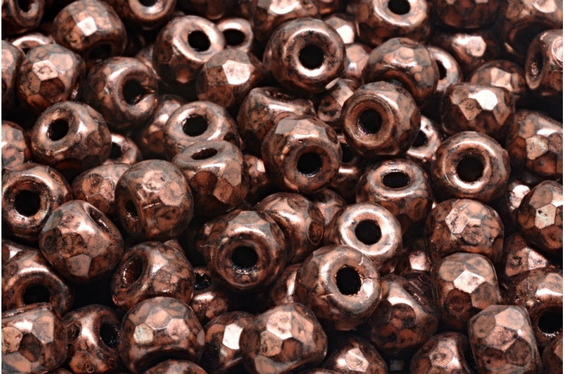 刻面小马贝果珠，黑色 57903 (23980-57903)，玻璃，捷克共和国