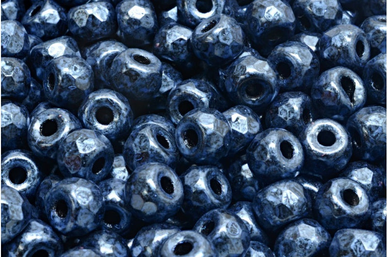 刻面小马贝果珠，黑色 57930 (23980-57930)，玻璃，捷克共和国