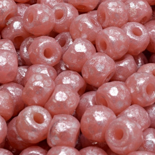 多面小马贝果珠，蛋白石粉银灰色（71200-34301），玻璃，捷克共和国