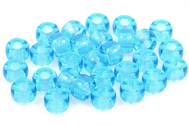 小马珠，透明水绿色（60010），玻璃，捷克共和国