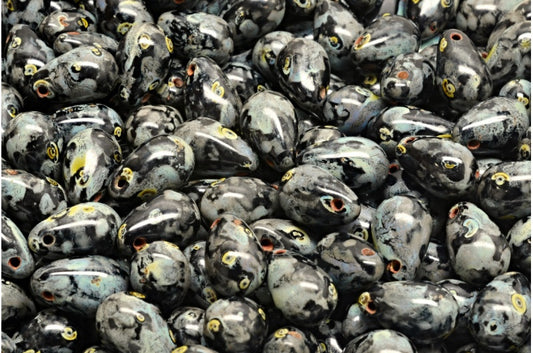 滴珠，黑色石灰华 (23980-86800)，玻璃，捷克共和国