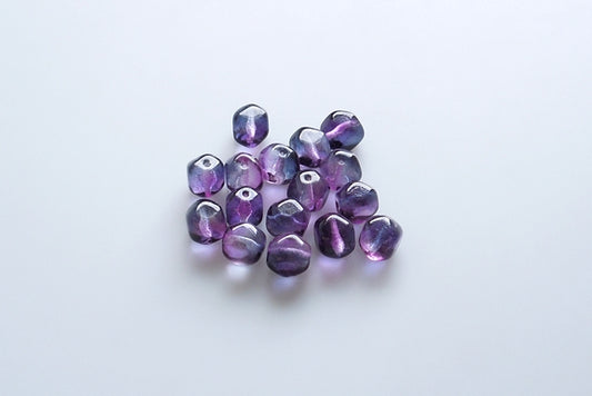 Faceted Pressed Beads, Crystal 48030 (00030-48030), Glass, Czech Republic