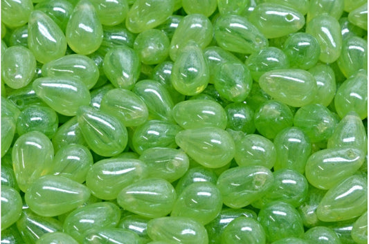 Drop Beads, R5542 Hematite (R5542-14400), Glass, Czech Republic