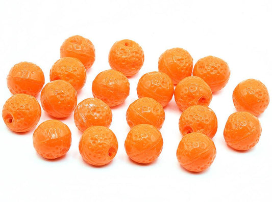 OUTLET 10 grams Orange Beads, 9 x 9 mm, Opaque Orange (93130), Glass, Czech Republic