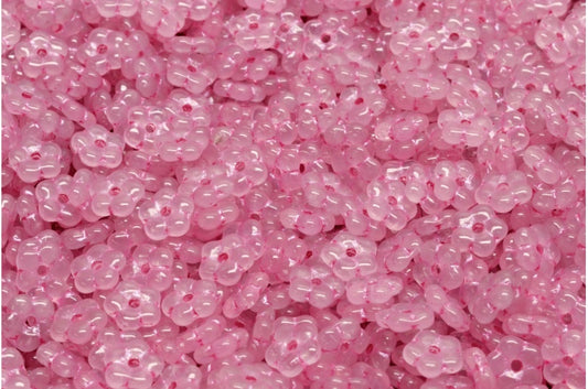 Forget Me Not Beads, R0231 Pink Lined (R0231-54321), Glass, Czech Republic