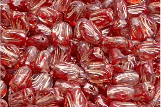 Mini Tulip Beads, 97008 Copper Lined (97008-54318), Glass, Czech Republic