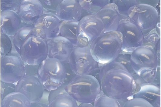 OUTLET 10 grams Teardrop Beads, 10 x 14 mm, Transparent Light Amethyst (20210), Glass, Czech Republic