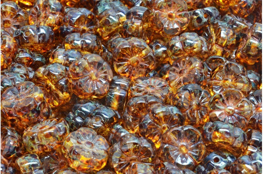 Daisy Flower Bead, Crystal Stain Strong (00030-86805), Glass, Czech Republic