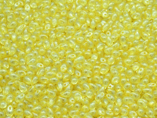 Drop Beads, Crystal Luster Yellow Full Coated (00030-14483), Glass, Czech Republic