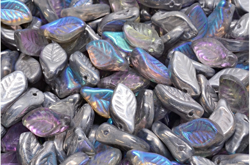 Bay Leaf Beads, Crystal 98530 (00030-98530), Glass, Czech Republic