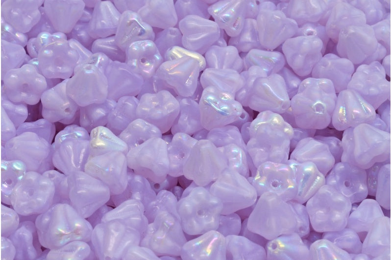 Bell Flower Beads, 22310 Ab (22310-28701), Glass, Czech Republic