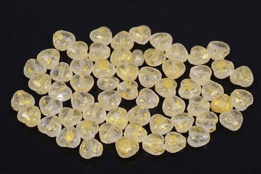 Heart Beads, Crystal Etched 56902 (00030-LEPT-56902), Glass, Czech Republic