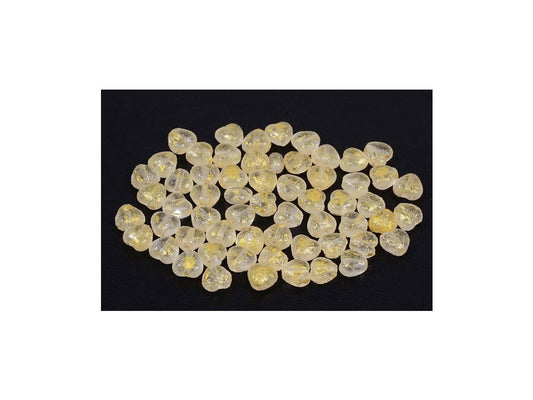 奥特莱斯 10克心形珠子，6 x 6毫米，水晶蚀刻 56902 (00030-LEPT-56902)，玻璃，捷克共和国