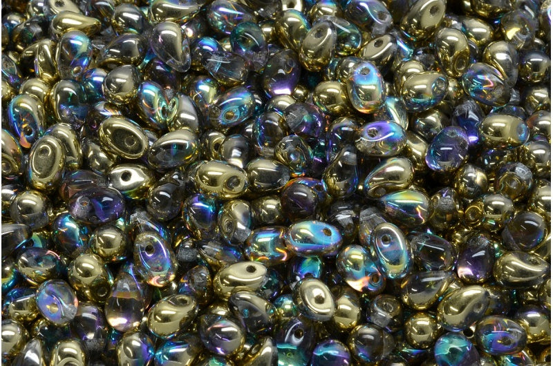 Drop Beads, Crystal 98536 (00030-98536), Glass, Czech Republic