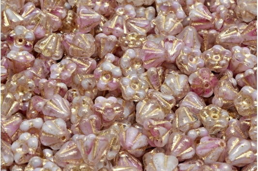 风铃花珠，75016 金线（75016-54302），玻璃，捷克共和国