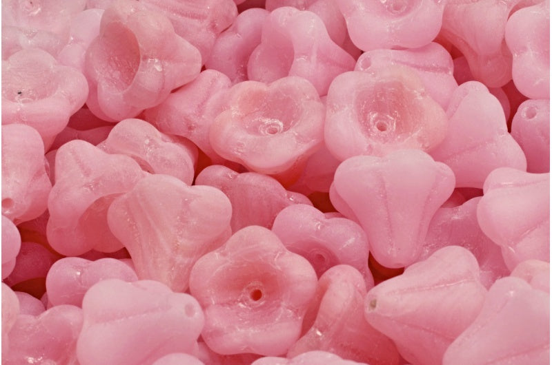 Bell Flower Beads, R0731 Matte (R0731-84110), Glass, Czech Republic