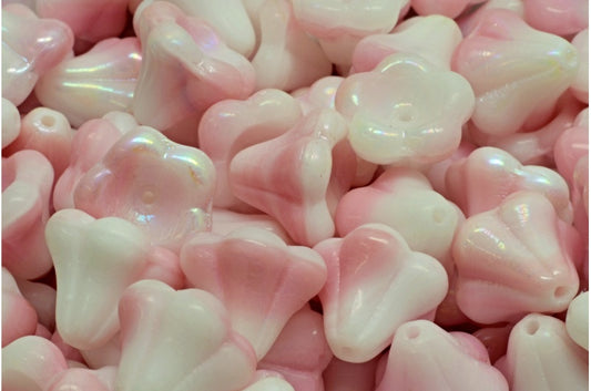 Bell Flower Beads, R2742 Ab (R2742-28701), Glass, Czech Republic