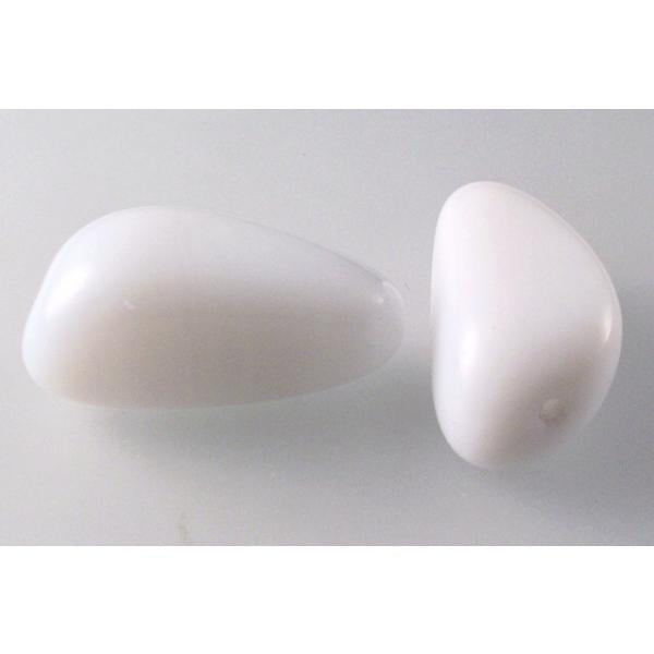 プレスビーズ、チョークホワイト（03000）、ガラス、チェコ共和国