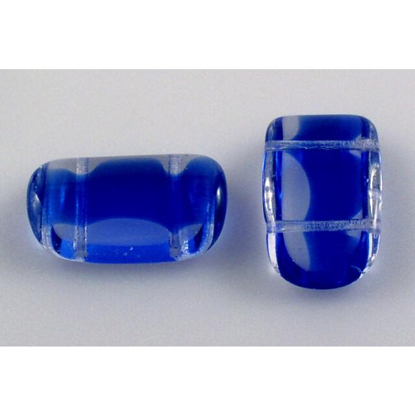 Pressed Beads, Mixed Crystal Blue (37008), Glass, Czech Republic