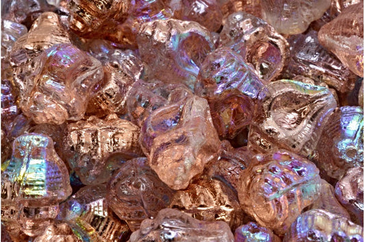 骨螺壳珠, 水晶铜AB (00030-98533), 玻璃, 捷克