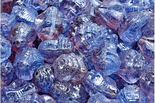 骨螺珠、透明浅紫水晶透明蓝赤铁矿 (20030-30020-14400)、玻璃、捷克共和国