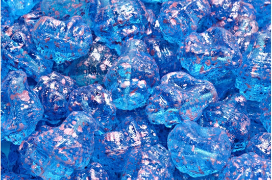 Murex Shell Beads, Transparent Aqua 94321 (60020-94321), Glass, Czech Republic