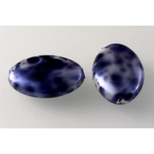 椭圆形珠子，84484 (84484)，玻璃，捷克共和国