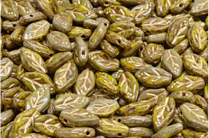 樱桃叶珠，R8353 洞石金衬（R8353-86800-54302），玻璃，捷克共和国