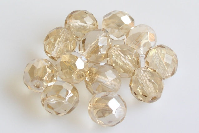 Fire Polished Faceted Beads Round 10 mm, Crystal 23502 (30-23502), Bohemia Crystal Glass, Czechia 15119001