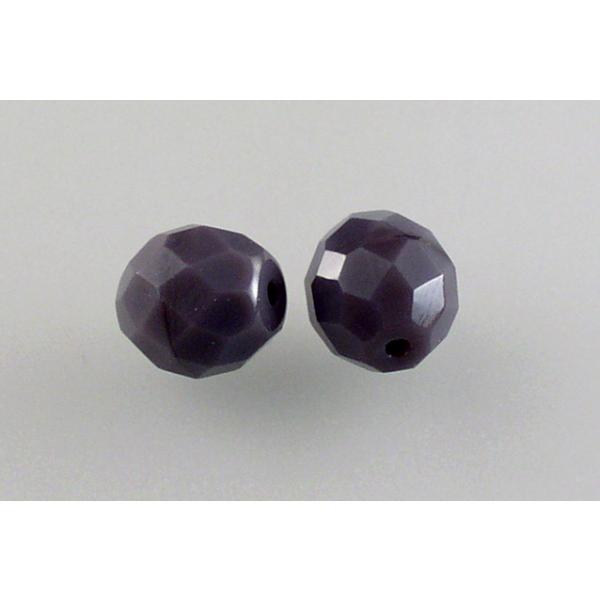 Fire Polished Faceted Beads Round 10 mm, Opaque Amethyst (23030), Bohemia Crystal Glass, Czechia 15119001